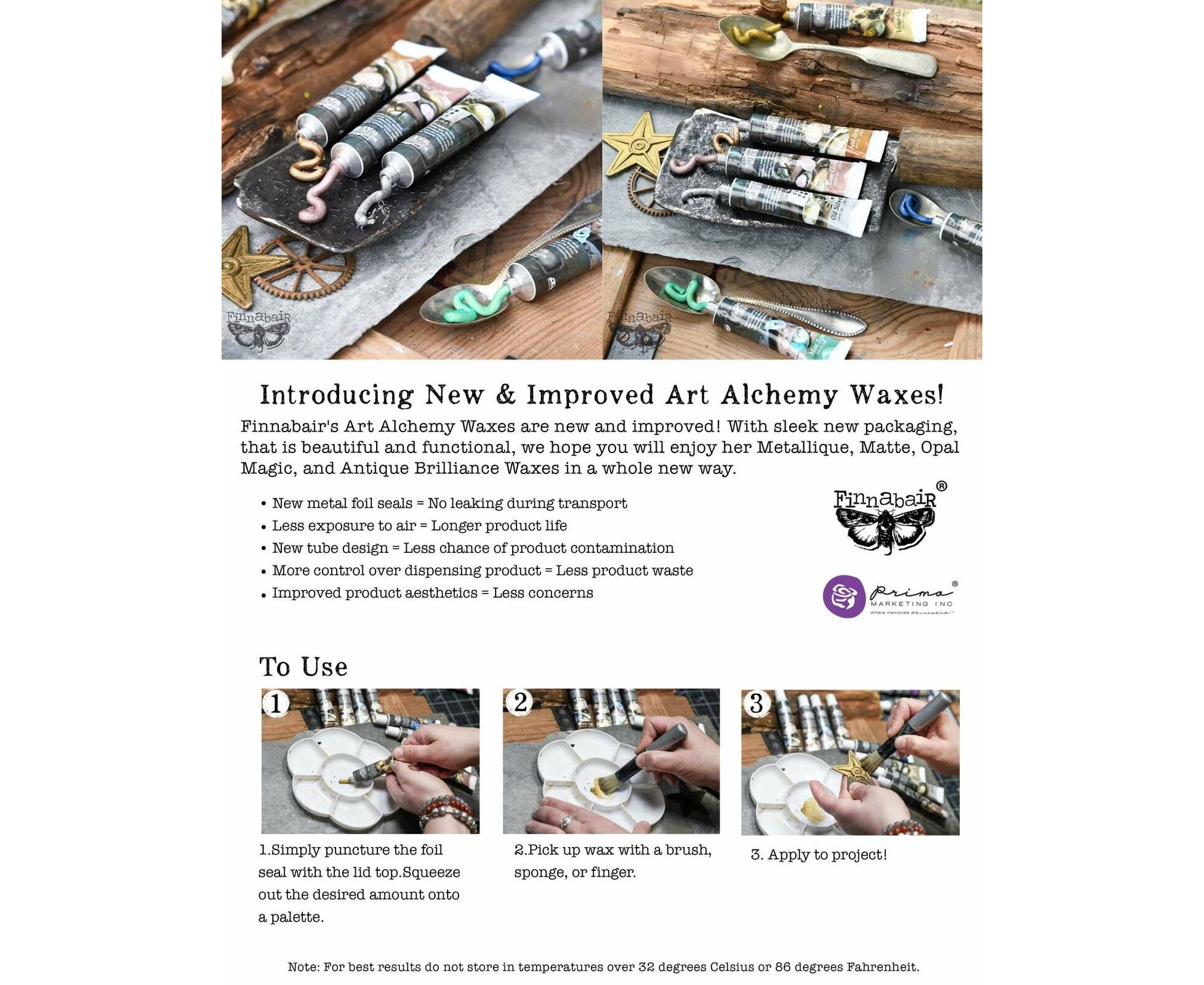 Finnabair Art Alchemy Metallique Wax / Wachs - Graphite